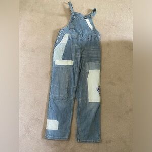 Anthropologie Pilcro Wanderer Patchwork Overalls